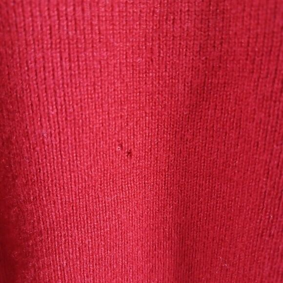 Vtg Wool American Eagle L Men's AE77 Performance Sweater Red Blue Sleeve Stripe - Picture 7 of 10